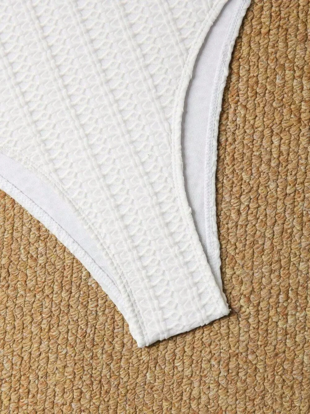 Casual White Women's Beach One-Piece swimSuit & matching coverup skirt
